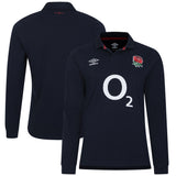 England Rugby Alternate Classic Long Sleeve Jersey 2023/24 - Navy - Junior - Kit Captain