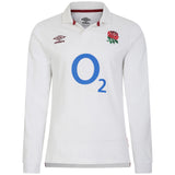 England Rugby Home Classic Long Sleeve Jersey 2023/24 - White - Junior - Kit Captain