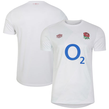 England Rugby Warm Up Jersey - Brilliant White - Junior - Kit Captain