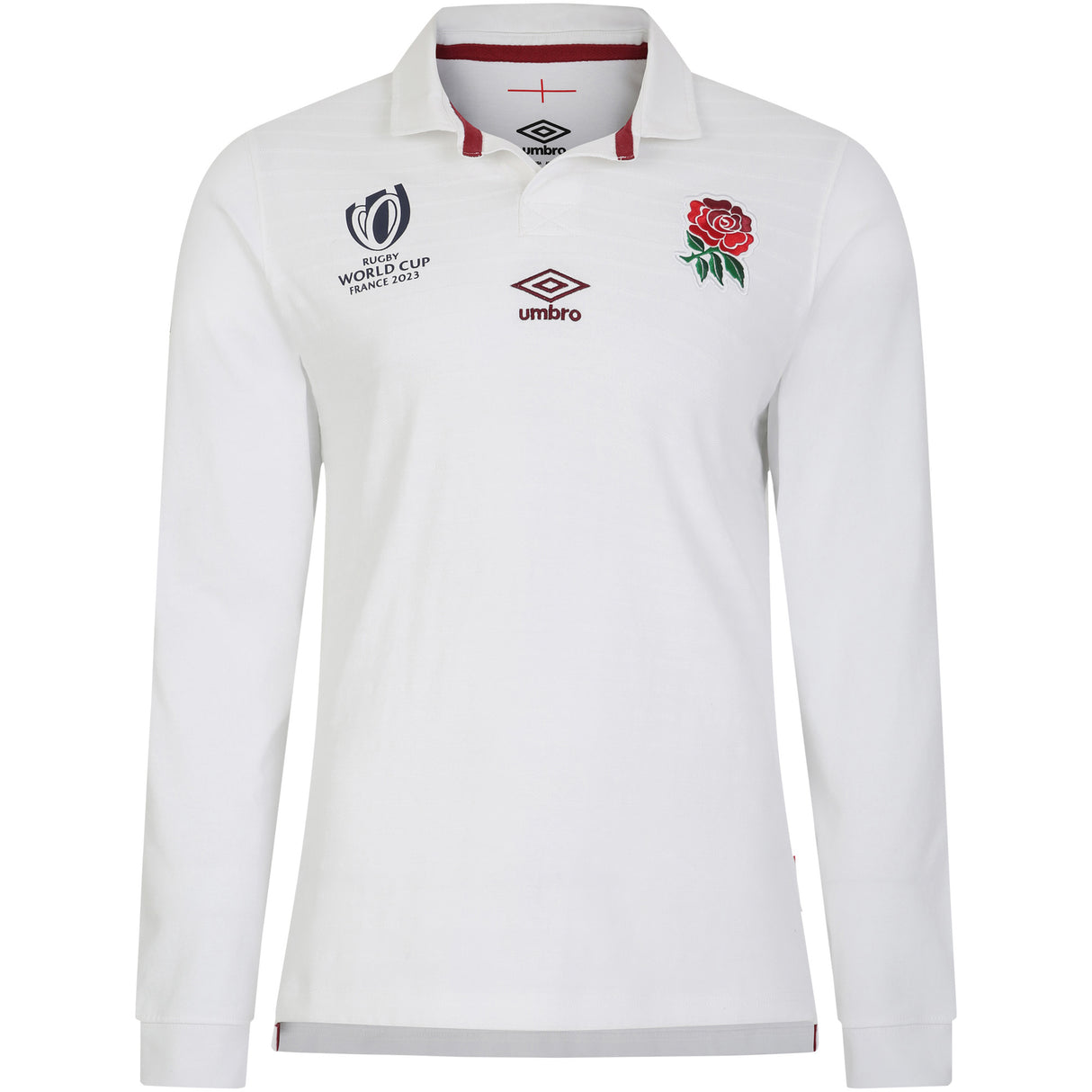 England Rugby World Cup 2023 Home Classic Long Sleeve Jersey - White - Mens - Kit Captain