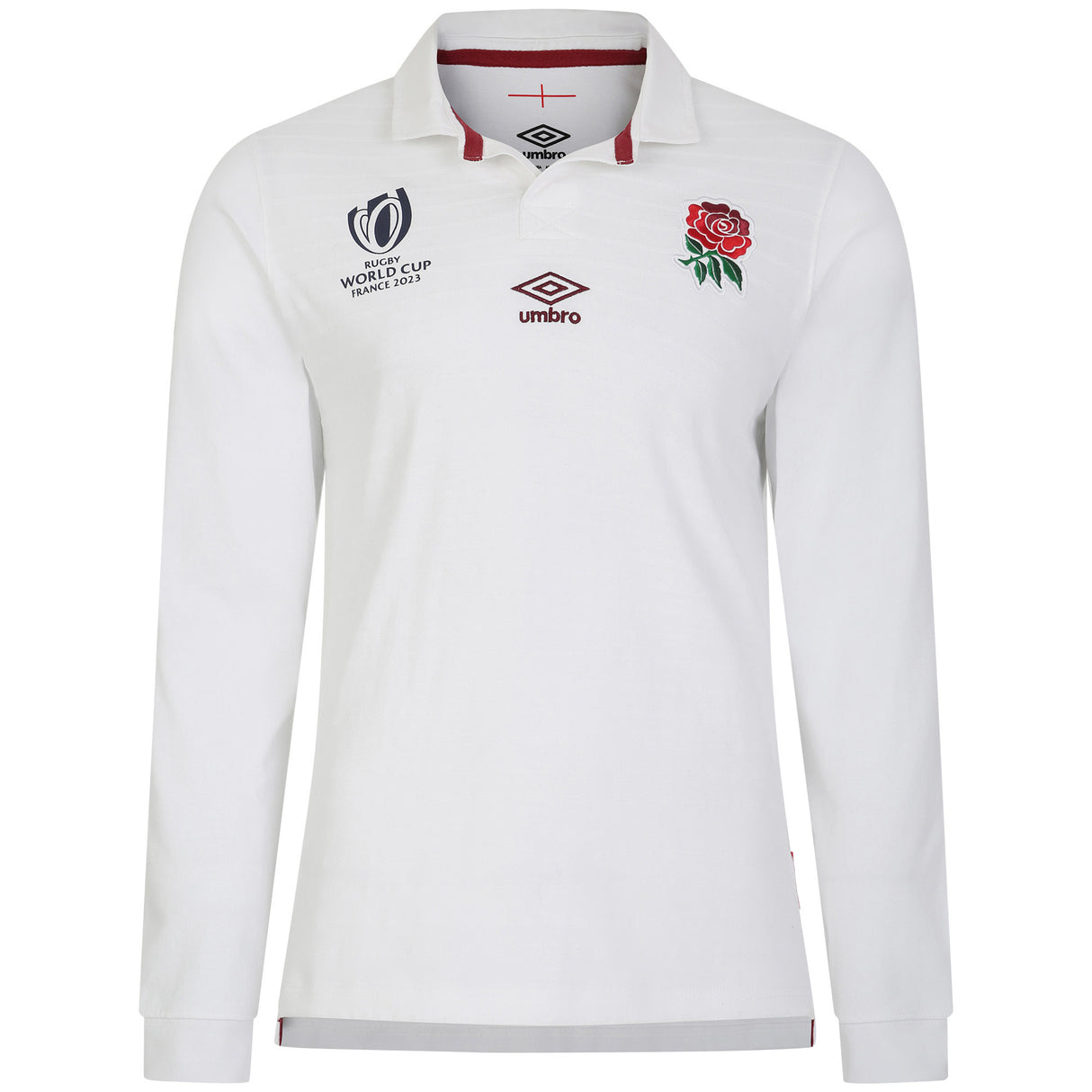 England Rugby World Cup 2023 Home Classic Long Sleeve Jersey - White - Junior - Kit Captain