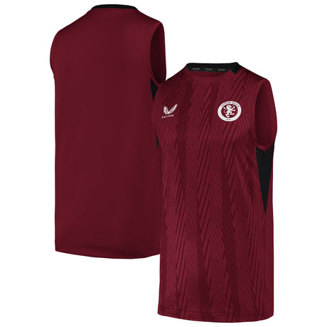 Aston Villa Castore Players Training Vest - Claret - Kit Captain