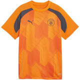 Manchester City Puma Pre Match Top - Orange - Kids - Kit Captain