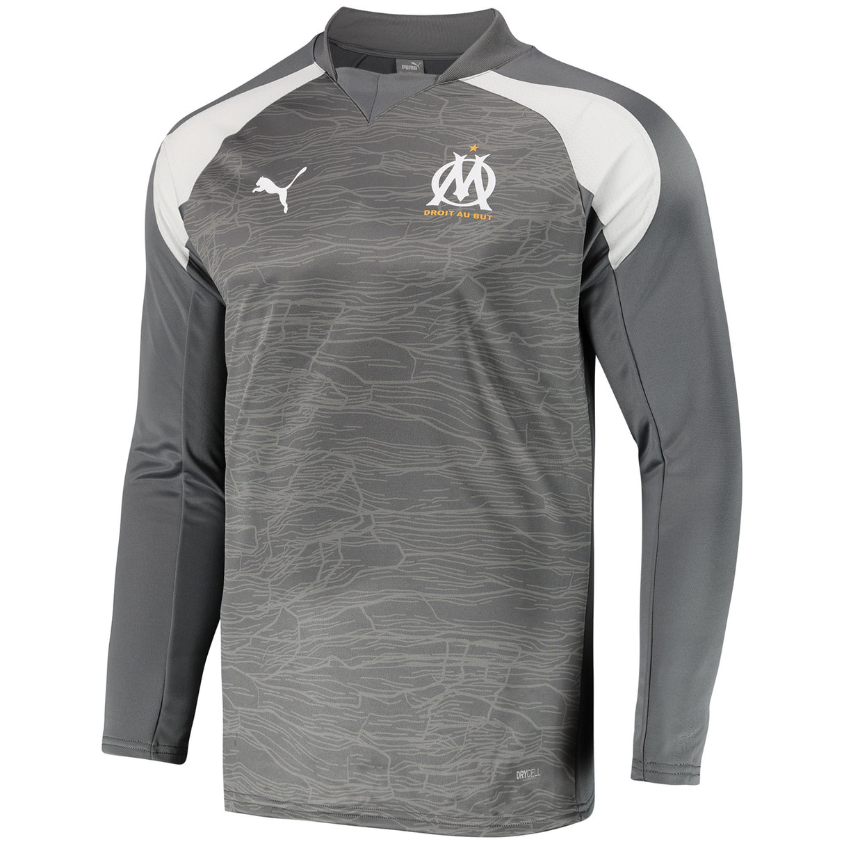 Olympique de Marseille Puma Pre Match Sweat - White - Kit Captain