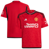 Manchester United adidas Home Shirt 2023-24 - Kids - Kit Captain