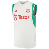 Manchester United adidas Training Sleeveless Jersey - White - Kit Captain