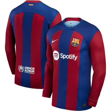 Barcelona Nike Home Stadium Shirt Long Sleeve 2023-24 - Kit Captain