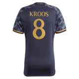 Real Madrid adidas Away Shirt 2023-24 with Kroos 8 printing