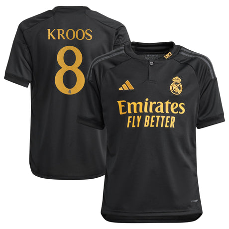 Real Madrid adidas Third Shirt 2023-24 - Kids with Kroos 8 printing - Kit Captain