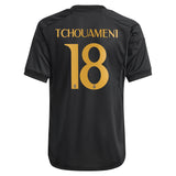 Real Madrid adidas Third Shirt 2023-24 - Kids with Tchouaméni 18 printing - Kit Captain