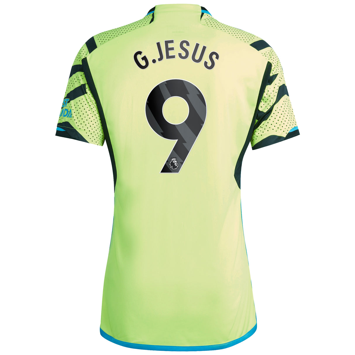 Arsenal adidas Away Shirt 2023-24 with G.Jesus 9 printing - Kit Captain