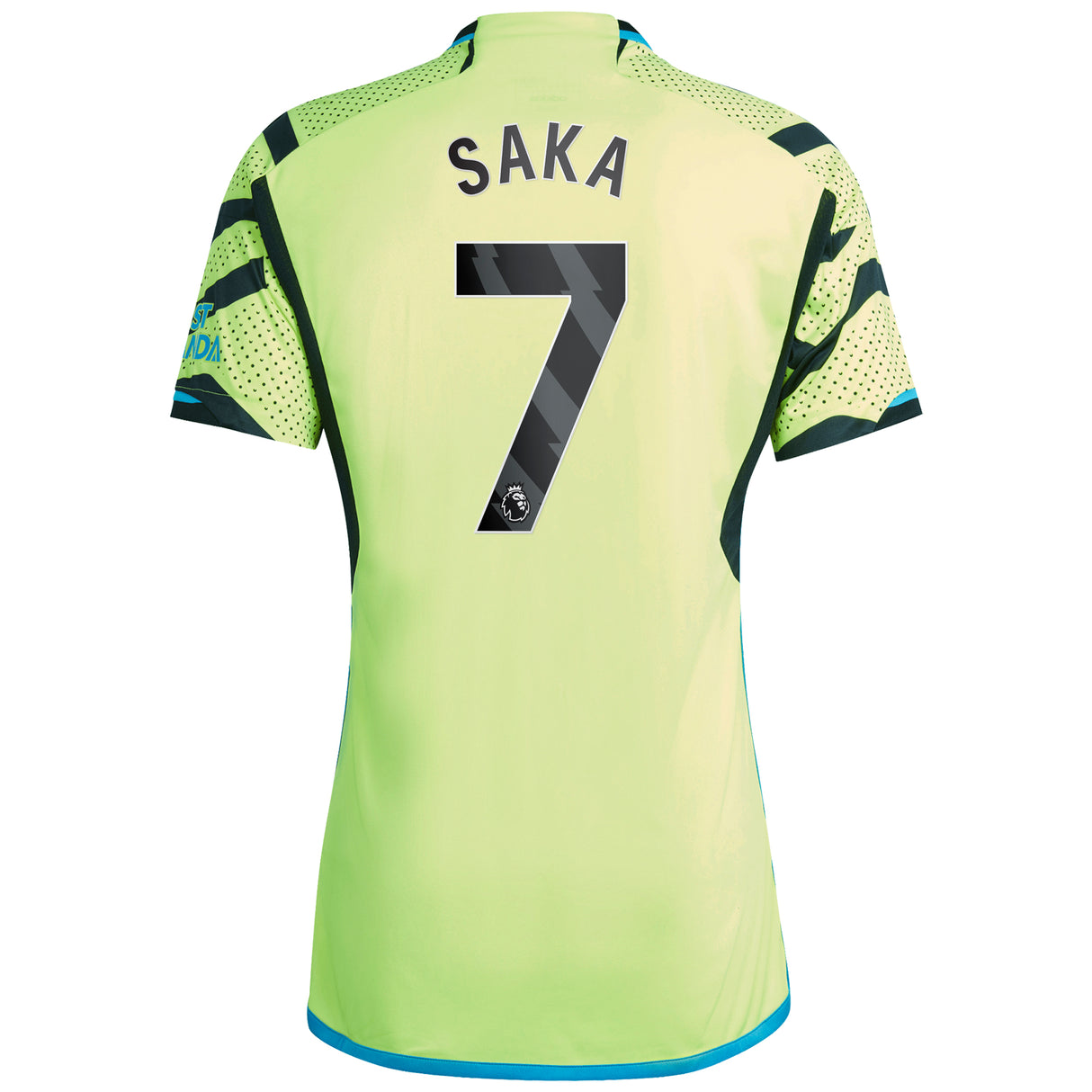 Arsenal adidas Away Shirt 2023-24 with Saka 7 printing - Kit Captain