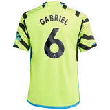 Arsenal adidas Away Shirt 2023-24 - Kids with Gabriel 6 printing - Kit Captain