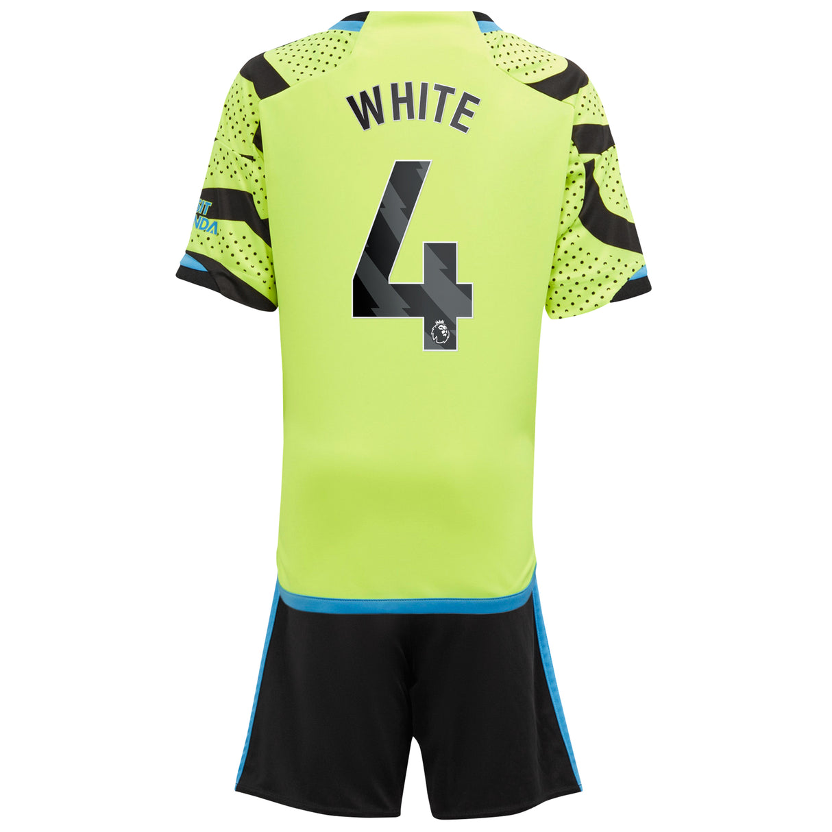 Arsenal adidas Away Minikit 2023-24 with White 4 printing - Kit Captain