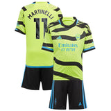 Arsenal adidas Away Minikit 2023-24 with Martinelli 11 printing - Kit Captain