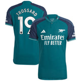 Arsenal adidas Third Authentic Shirt 2023-24 with Trossard 19 printing - Kit Captain