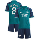 Arsenal adidas Third Minikit 2023-24 with í˜degaard 8 printing - Kit Captain