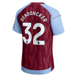 Aston Villa Castore Home Pro Shirt 2023-24 with Dendoncker 32 printing - Kit Captain