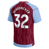 Aston Villa Castore Home Shirt 2023-24 - Kids with Dendoncker 32 printing - Kit Captain