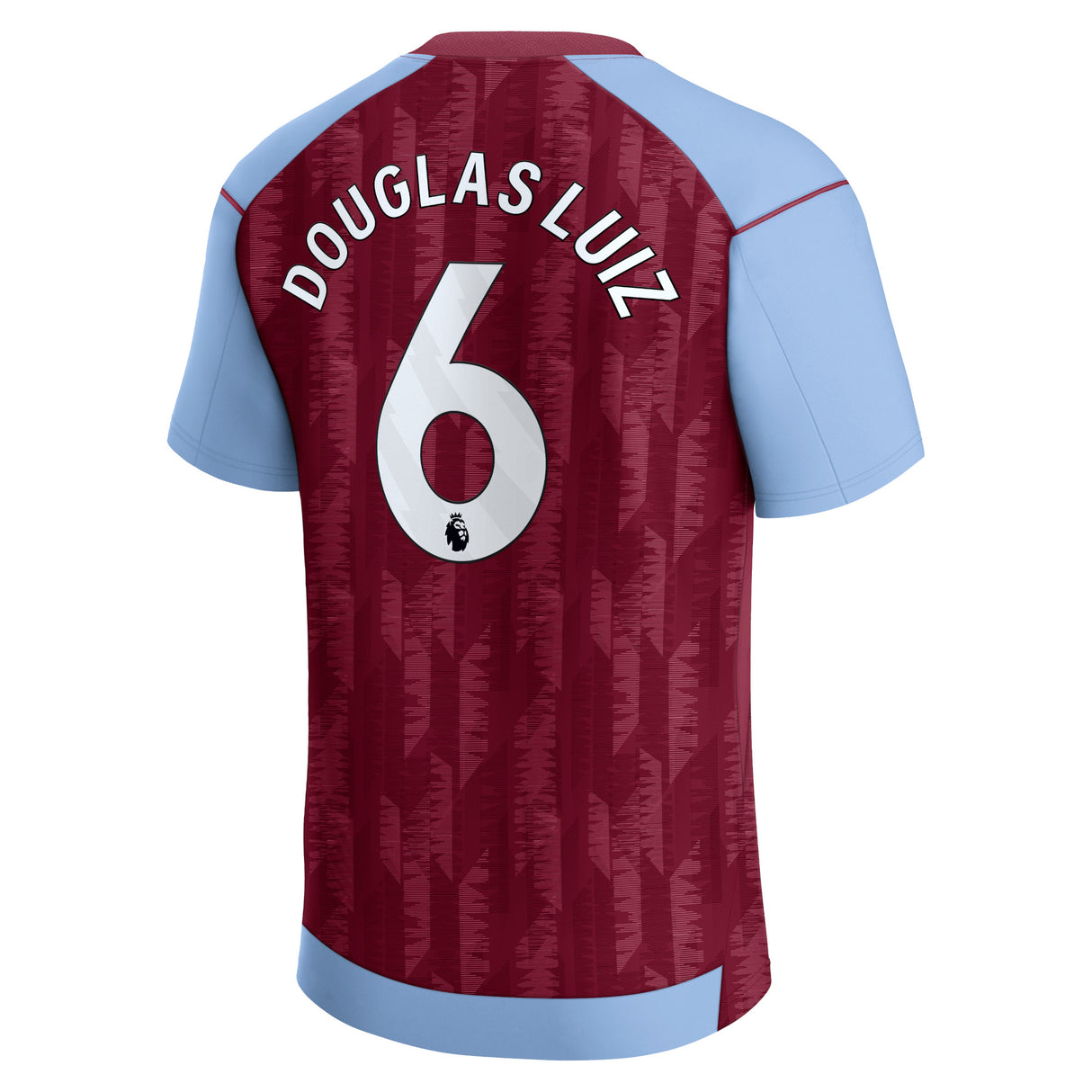 Aston Villa Castore Home Shirt 2023-24 - Kids with Douglas Luiz 6 printing - Kit Captain