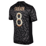 PSG x Jordan Third Stadium Shirt 2023-24 with Fabian  8 printing - Kit Captain