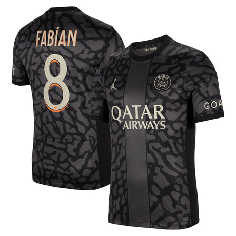 PSG x Jordan Third Stadium Shirt 2023-24 with Fabian  8 printing - Kit Captain