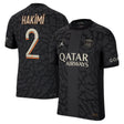 PSG x Jordan Third Dri-FIT ADV Match Shirt 2023-24 with Hakimi 2 printing - Kit Captain