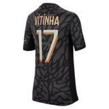 PSG x Jordan Third Stadium Shirt 2023-24 - Kids with Vitinha  17 printing - Kit Captain