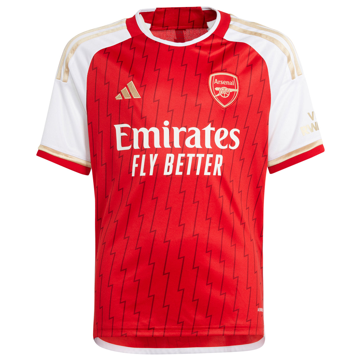 Arsenal adidas Home Shirt 2023-24 - Kids with Saliba 2 printing - Kit Captain