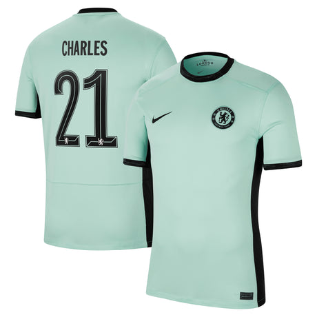 Chelsea Third Stadium Shirt 2023-24 with Charles 21 printing - Kit Captain