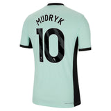 Chelsea Third Vapor Match Shirt 2023-24 with Mudryk 10 printing - Kit Captain