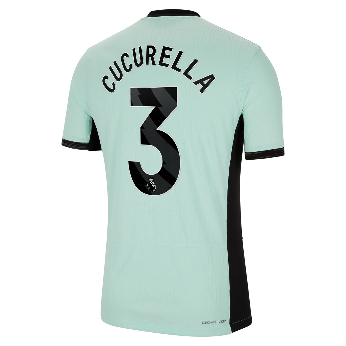 Chelsea Third Vapor Match Shirt 2023-24 with Cucurella 3 printing - Kit Captain