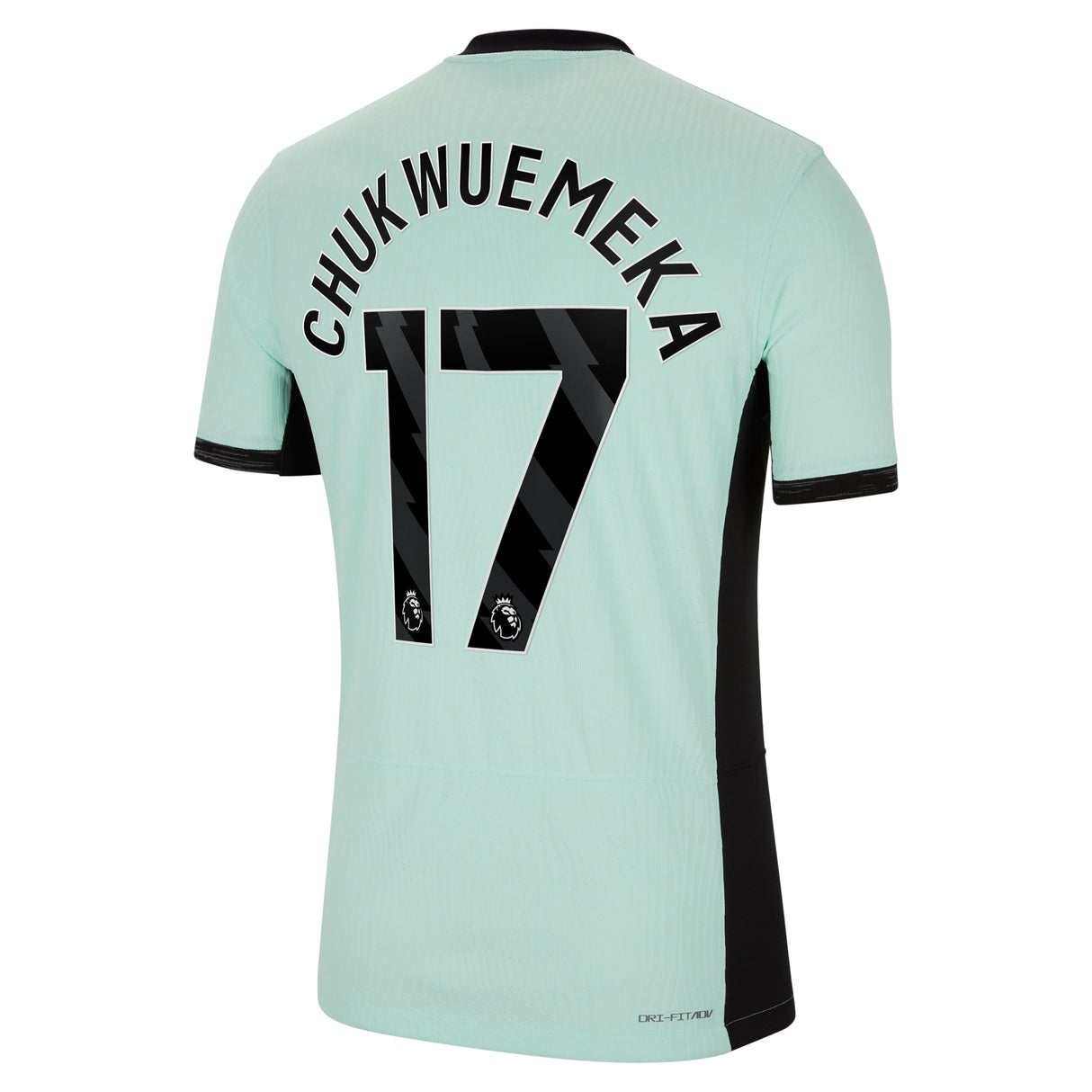 Chelsea Third Vapor Match Shirt 2023-24 with Chukwuemeka 17 printing - Kit Captain