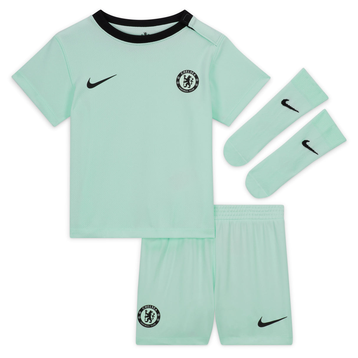 Chelsea Third Stadium Kit 2023-24 - Infants with Cucurella 3 printing - Kit Captain