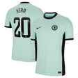 Chelsea WSL Third Vapor Match Shirt 2023-24 with Kerr 20 printing - Kit Captain