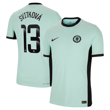 Chelsea WSL Third Vapor Match Shirt 2023-24 with Svitková 13 printing - Kit Captain