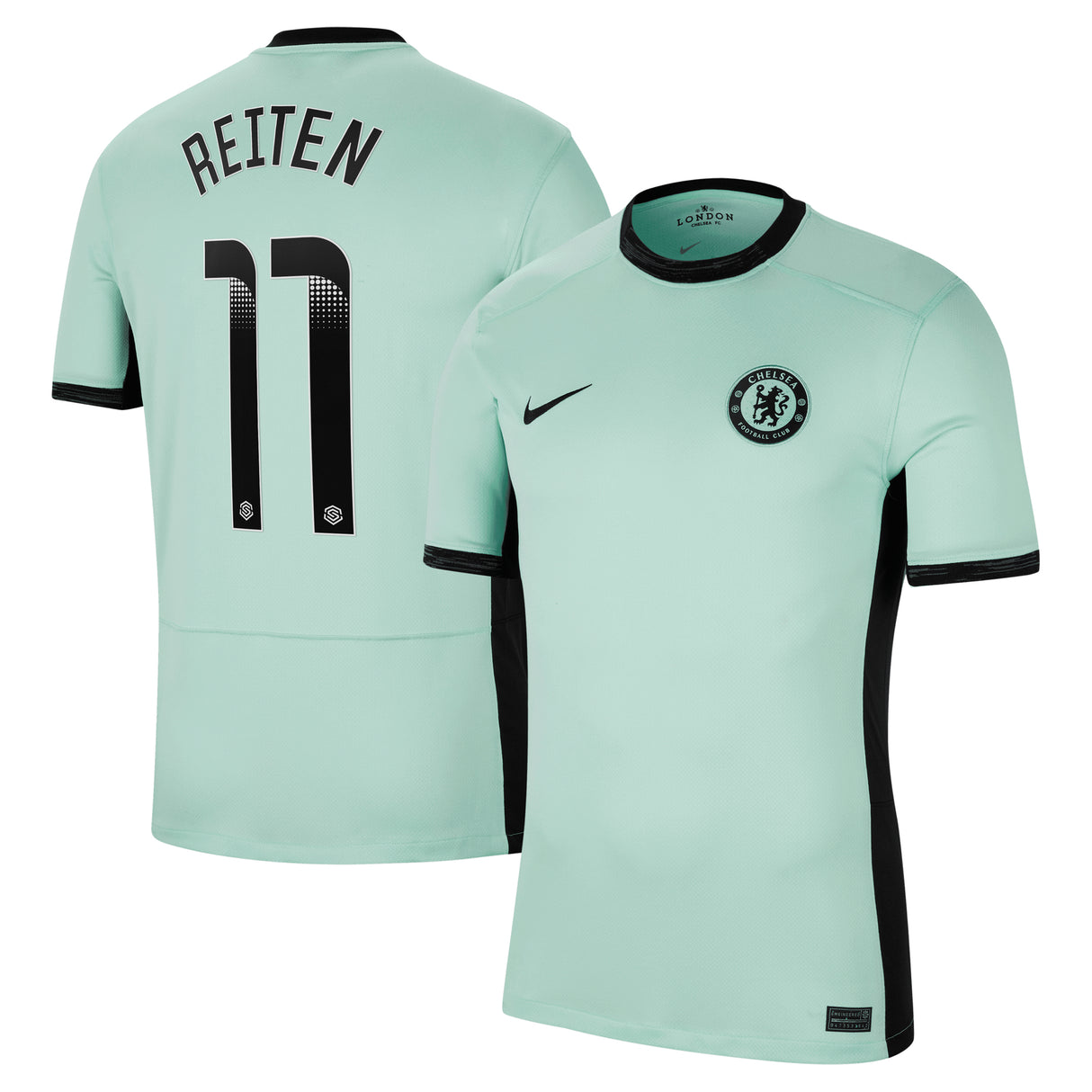 Chelsea WSL Third Stadium Shirt 2023-24 with Reiten 11 printing - Kit Captain