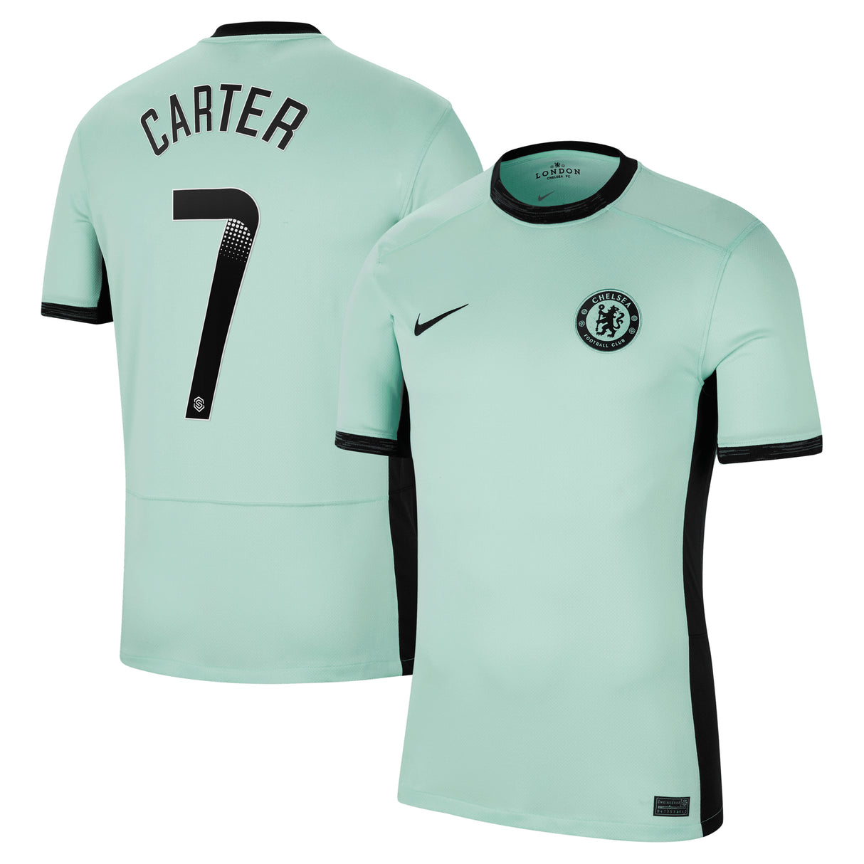 Chelsea WSL Third Stadium Shirt 2023-24 with Carter 7 printing - Kit Captain