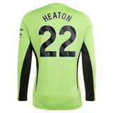 Manchester United EPL adidas Home Goalkeeper Shirt 2023-24 - Long Sleeve with Heaton 22 printing - Kit Captain