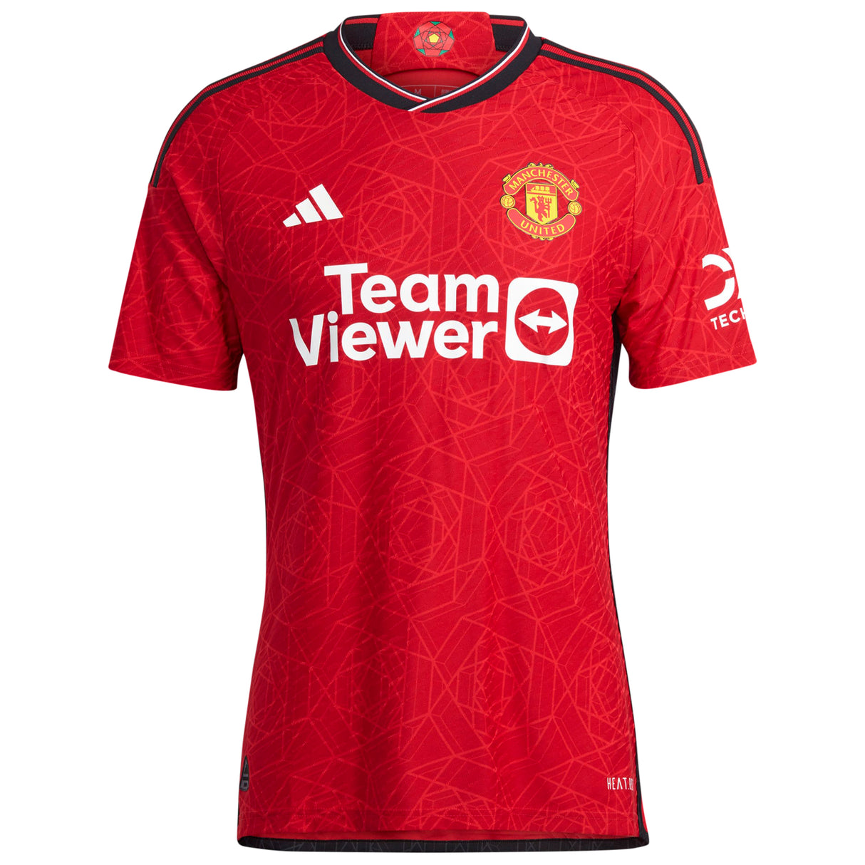 Manchester United EPL adidas Home Authentic Shirt 2023-24 with B.Fernandes 8 printing - Kit Captain