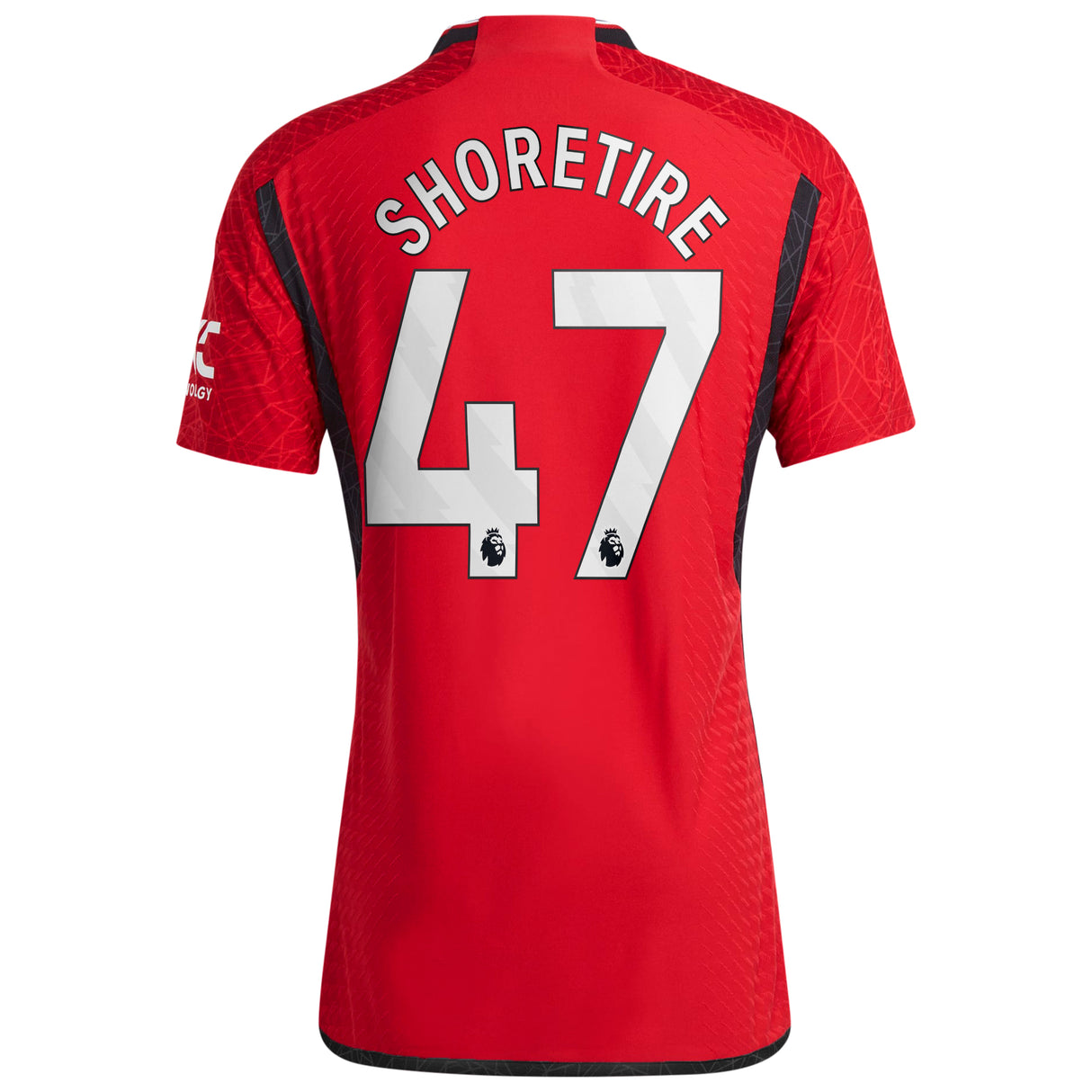 Manchester United EPL adidas Home Authentic Shirt 2023-24 with Shoretire 47 printing - Kit Captain