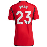 Manchester United EPL adidas Home Authentic Shirt 2023-24 with Shaw 23 printing - Kit Captain