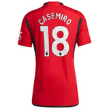 Manchester United EPL adidas Home Authentic Shirt 2023-24 with Casemiro 18 printing - Kit Captain