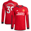 Manchester United EPL adidas Home Authentic Shirt 2023-24 - Long Sleeve with McTominay 39 printing - Kit Captain