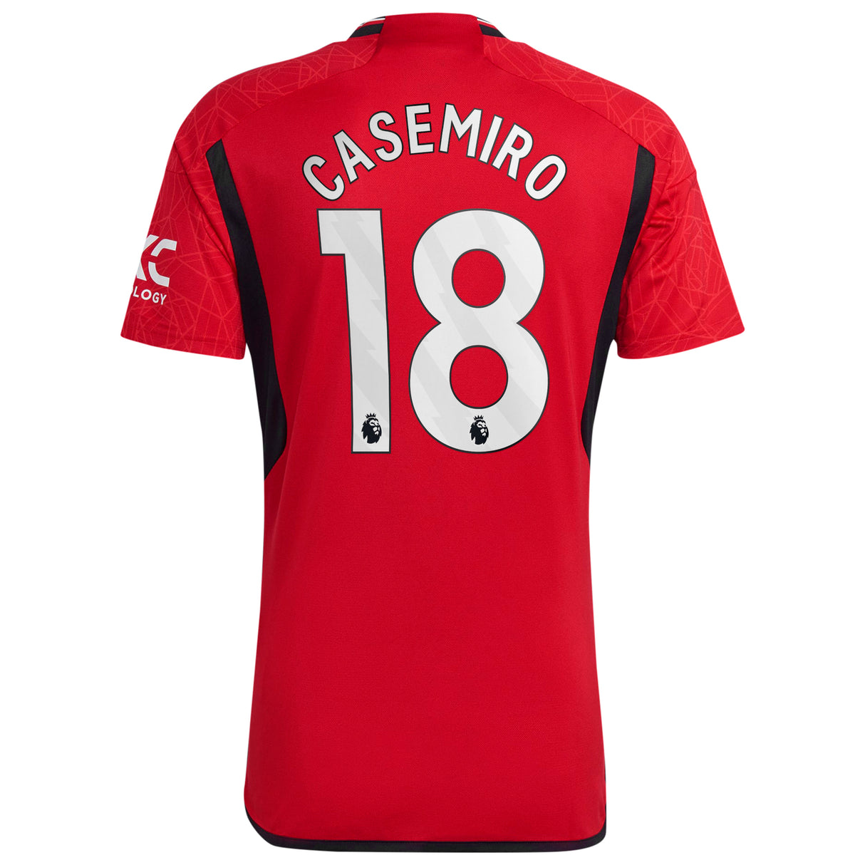 Manchester United EPL adidas Home Shirt 2023-24 with Casemiro 18 printing - Kit Captain