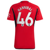 Manchester United EPL adidas Home Shirt 2023-24 with Hannibal 46 printing - Kit Captain