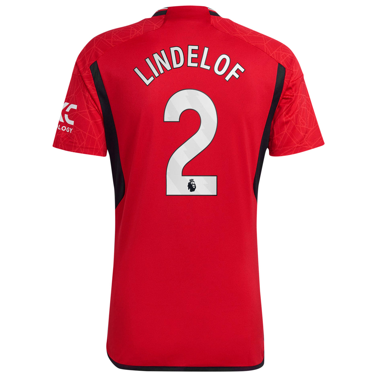 Manchester United EPL adidas Home Shirt 2023-24 with Lindelof 2 printing - Kit Captain