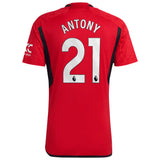 Manchester United EPL adidas Home Shirt 2023-24 with Antony 21 printing