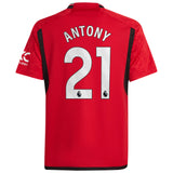 Manchester United EPL adidas Home Shirt 2023-24 - Kids with Antony 21 printing