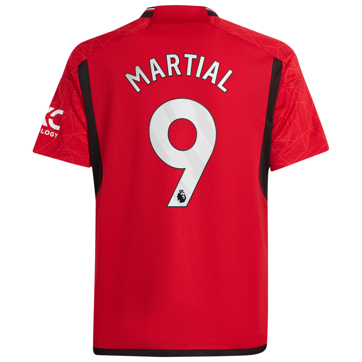 Manchester United EPL adidas Home Shirt 2023-24 - Kids with Martial 9 printing - Kit Captain